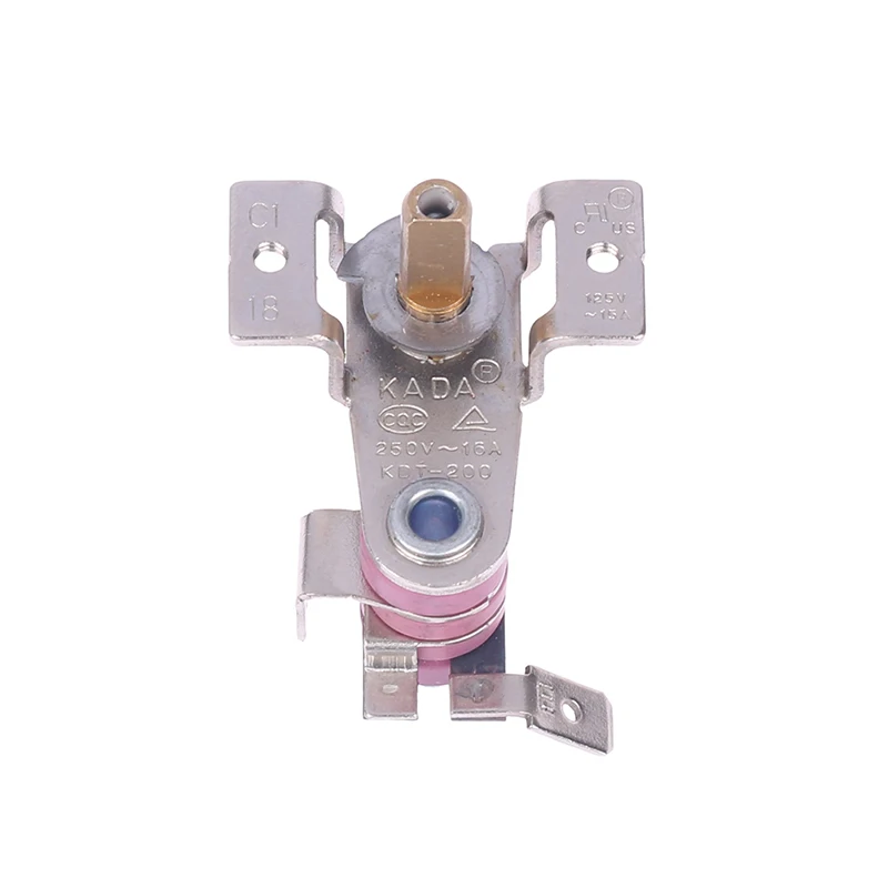 1PC Silver 250V 16A Adjustable Temperature Switch Bimetallic Heating Thermostat KST201-2A KDT-200