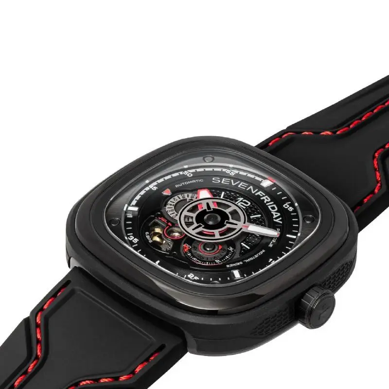 NEW SEVENFRIDAY P series watch P3C/02 RACER III WITH LEATR STRAP fully automatic mechanical watch luxury fashion Seven Fridays