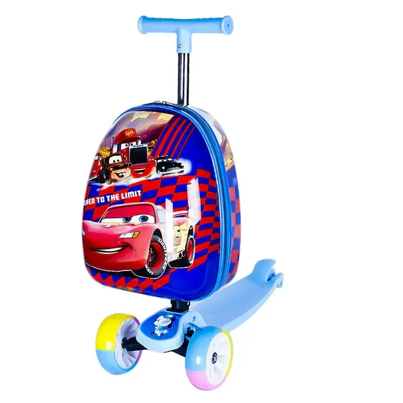 Imagem -06 - Disney Travel Bags For Children Lazy Trolley Bagagem Kids Bagagem Cartoon Scooter Fashion Cute Drag Bags And Cabin Suitcase