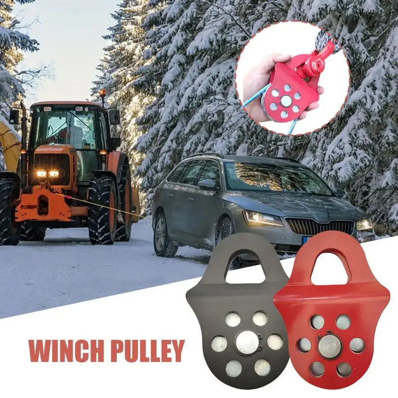 Winch Snatch Block Portable Snatch Rigging Blocks Heavy Duty Towing Pulley Blocks Offroad Accessory Recovery Winch Pulley System