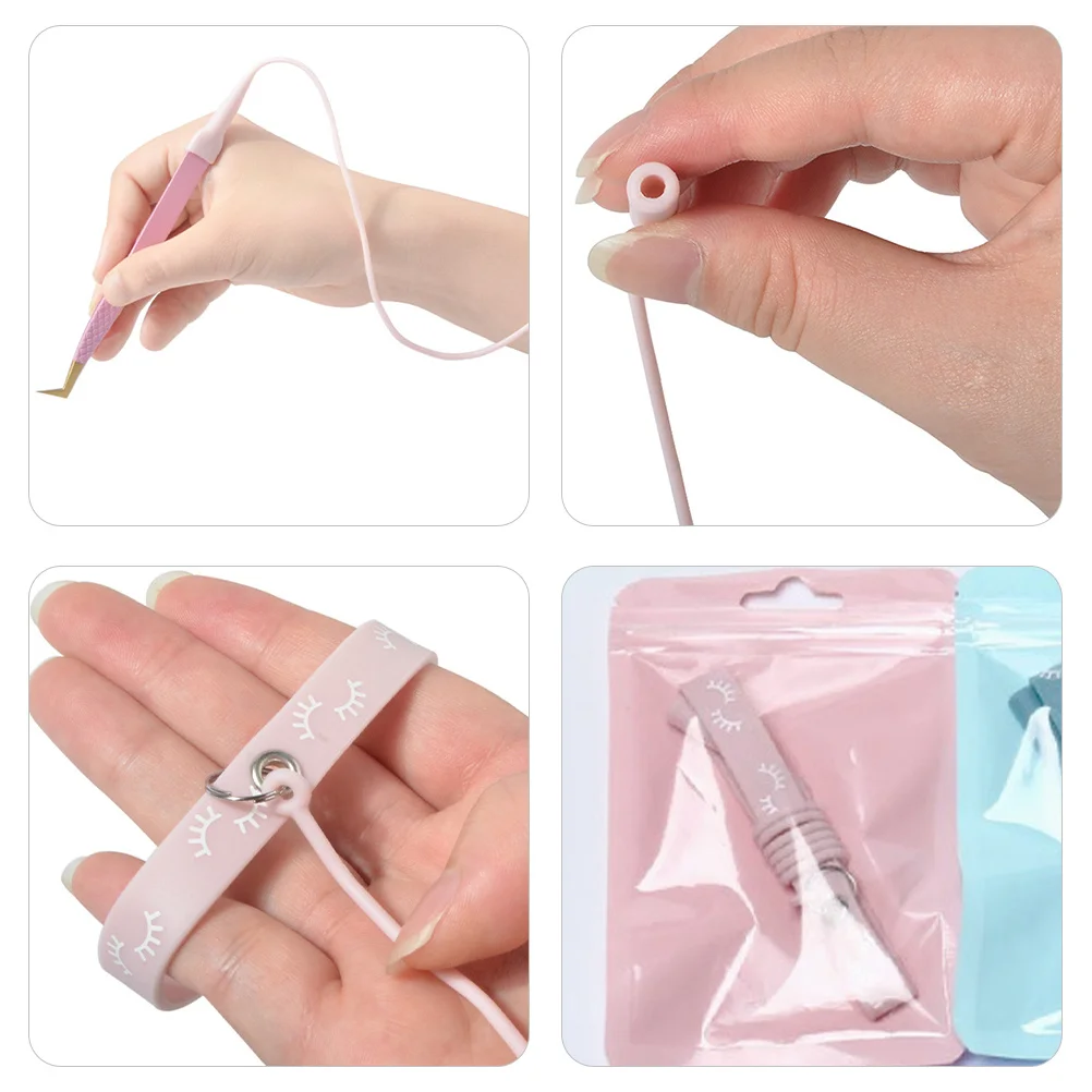 Porte-pince à cils, protection, aide à l'extension des cils, bracelet en Silicone, accessoire multifonctionnel élégant et tendance