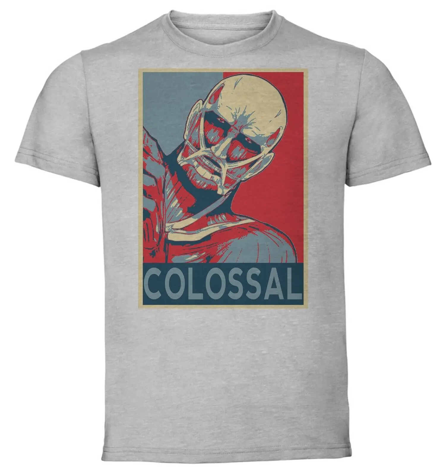 Gray T-Shirt - Grey Knit - Propaganda Attack on Titan - Colossal Titan-