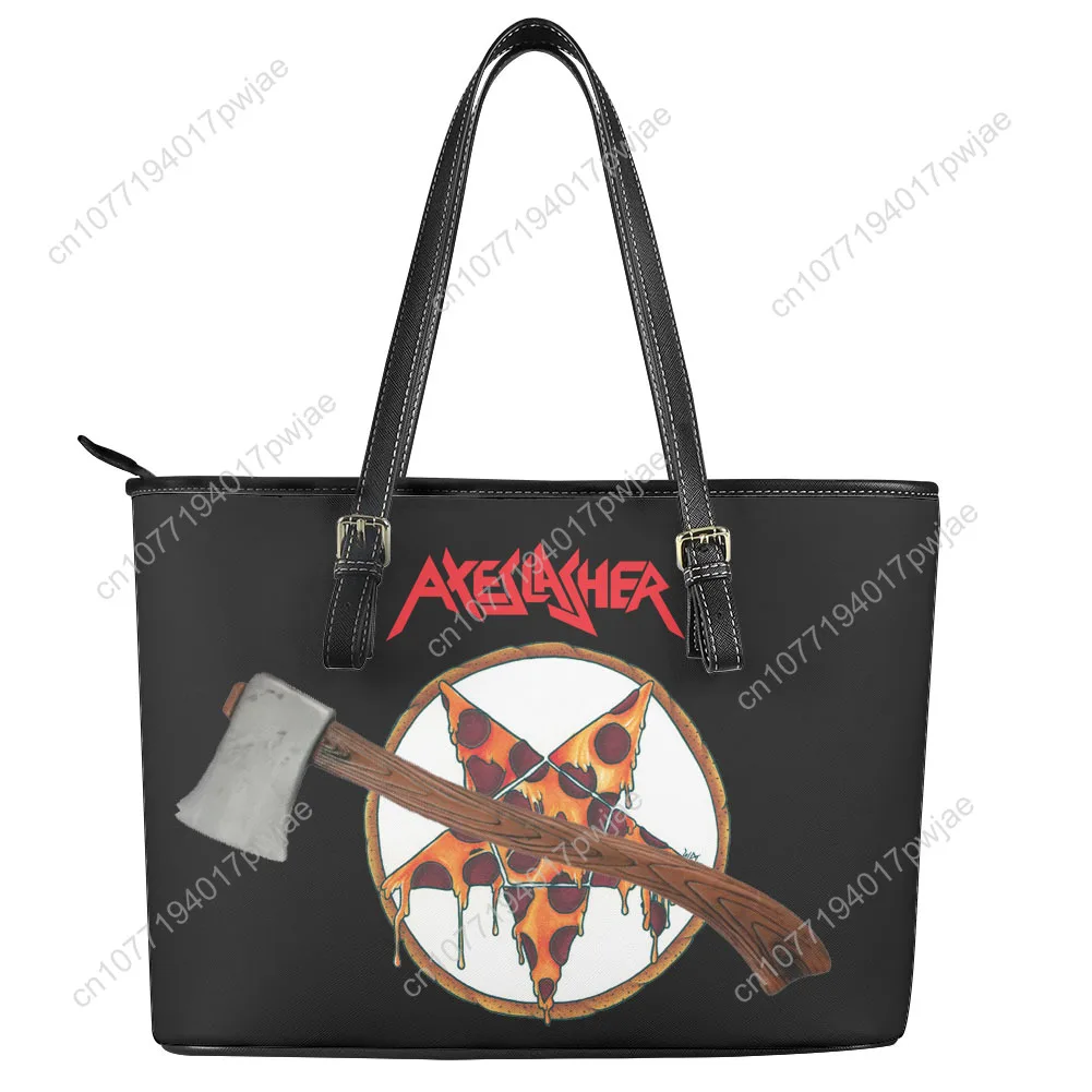 

Axeslasher Metal Rock Band Custom Handbag Womens Mens Personalized Tote Bag Shoulder Bag Business Leather Purse Travel Bag Gift