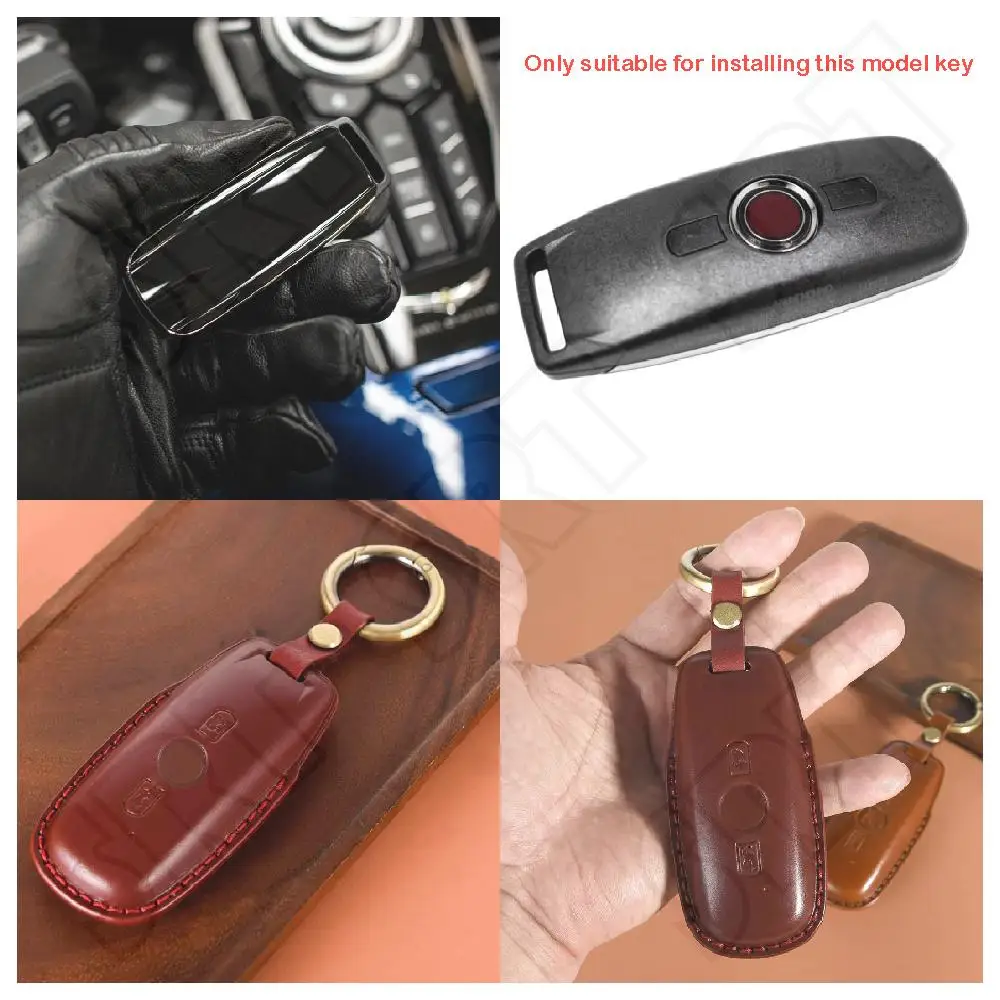 Fits for Honda GL1800 GoldWing 1800 Tour 2020 2021 2022 2023 Motorcycle Smart Key Leather Case Cover Fashion KeyChain KeyRings