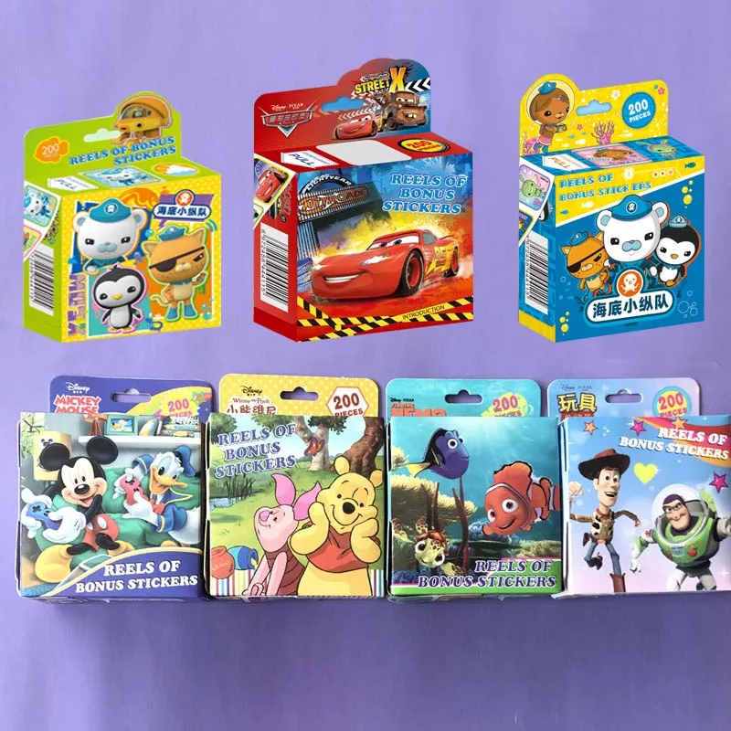 Disney Cartoon Reward Adesivos para Crianças, Carros Adesivos, Relâmpago McQueen, Suprimentos de professores escolares, Toy Story, Papelaria