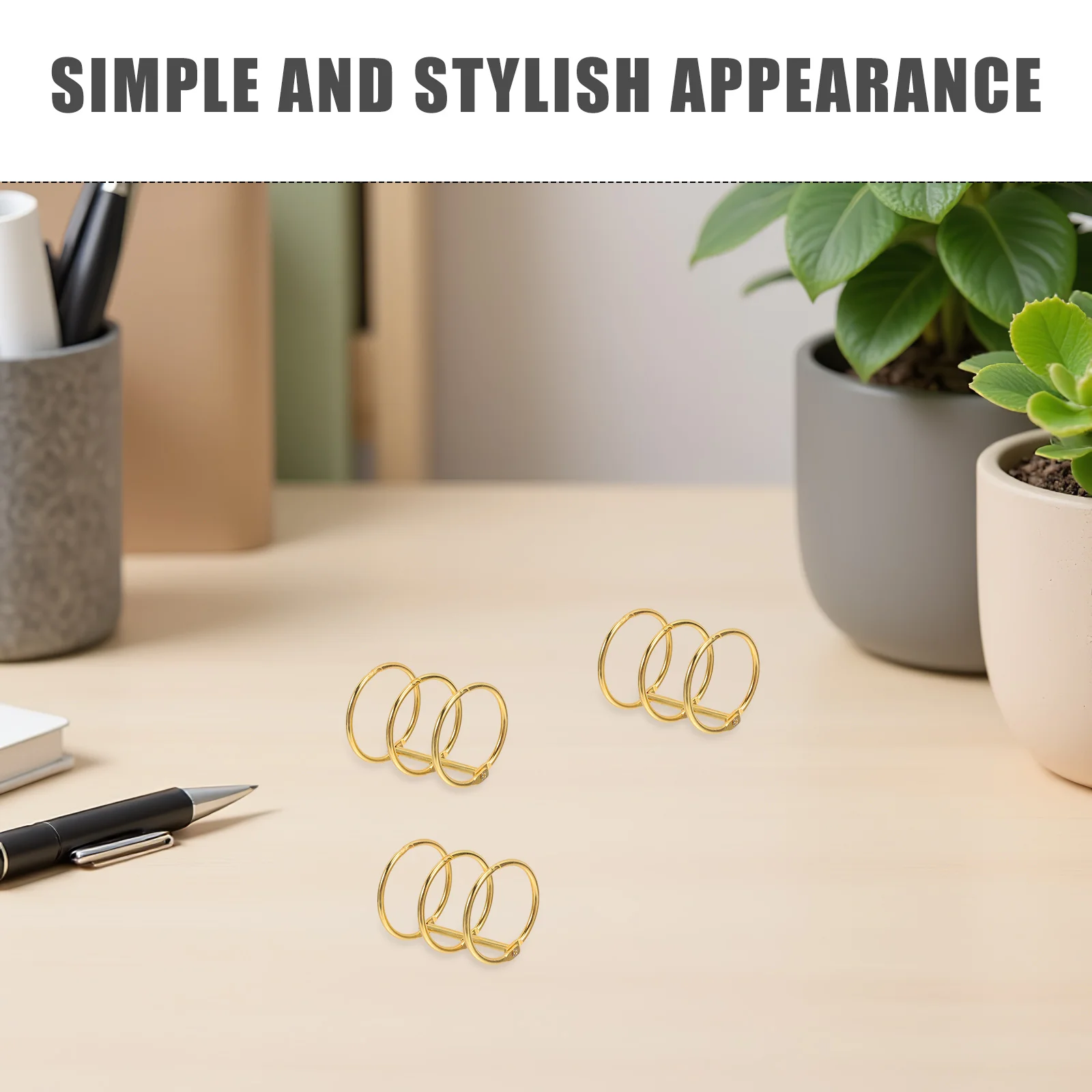 

10Pcs 30Mm Metal Binder Rings Heavy Duty 3-Hole Binding Hoops for Note Cards Journals Scrapbooks Office School Organization