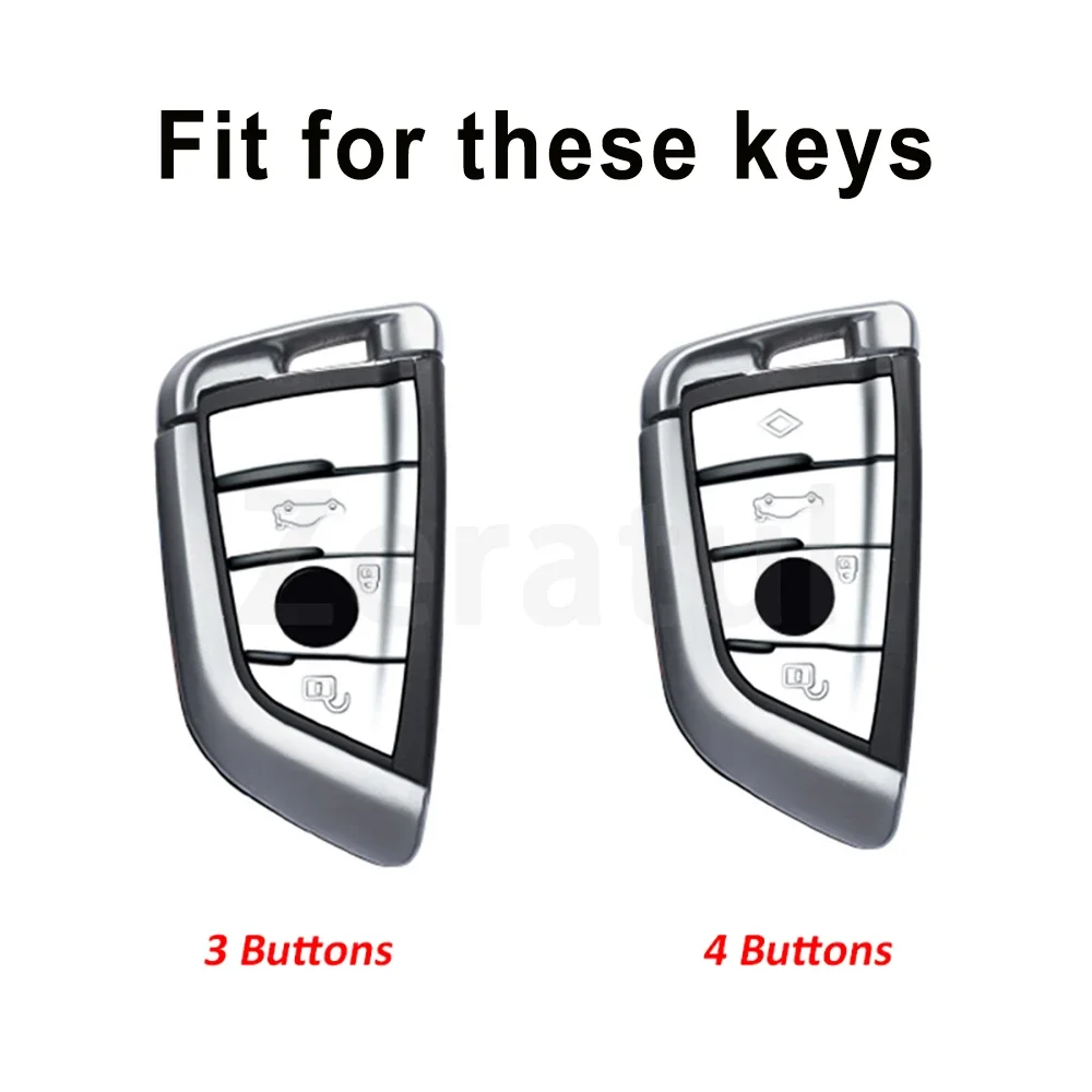 3/4 Buttons TPU Car Key Case Cover For BMW X1 X3 X4 X5 X6 X7 F15 F16 F20 F48 G01 G02 G05 F48 G20 G30 G38 525 540 740 Accessories