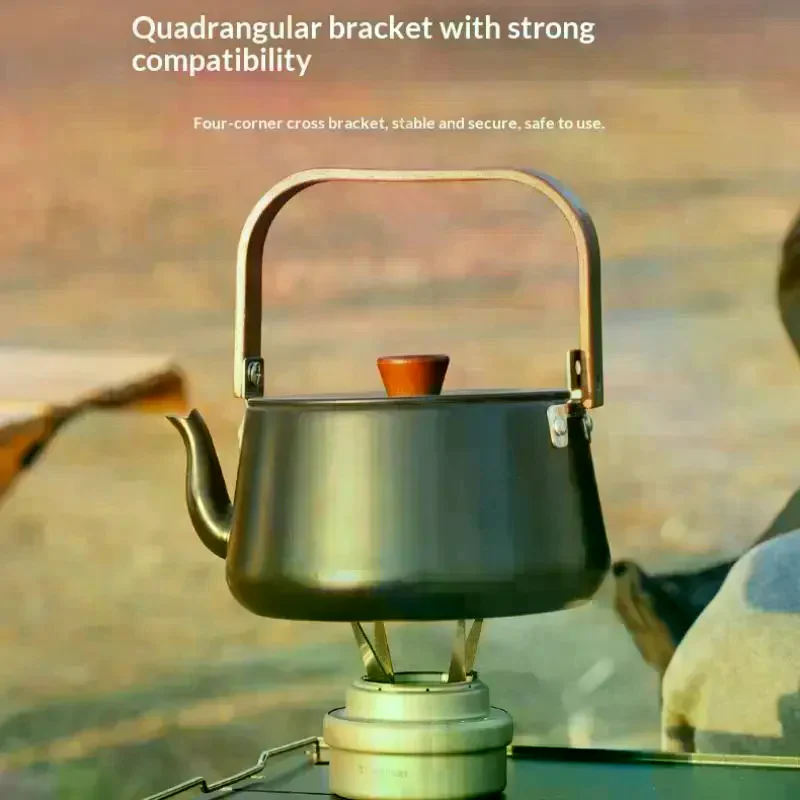 Stainless Steel Portable Alcohol Stove Internal Bracket Outdoor Camping Four-corner Kettle Holder Detachable Cooking Accessory
