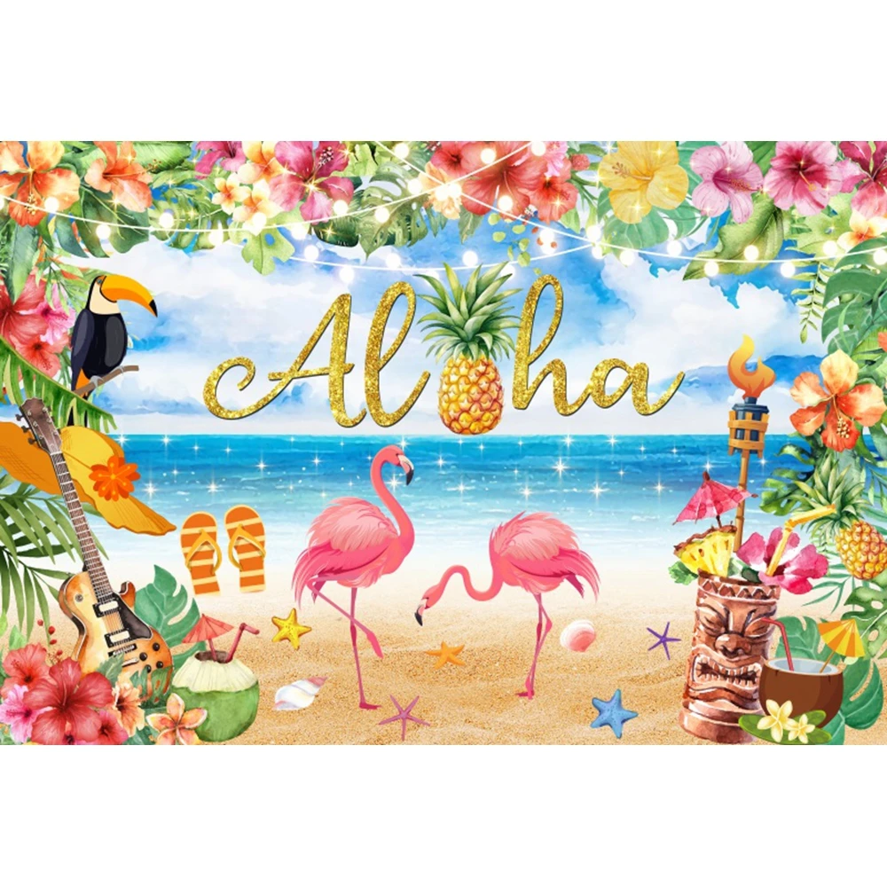 ฉากหลังนกกระเรียนฮาวายสำหรับการถ่ายภาพในช่วงฤดูร้อนสำหรับการถ่ายภาพชายหาดตกแต่งปาร์ตี้ฤดูร้อนพื้นหลังภาพถ่ายสตูดิโอถ่ายภาพบุคคล