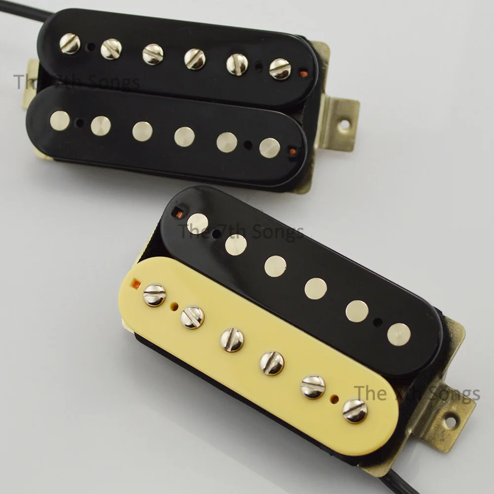 PAF IV AC4 Alnico IV Classic Humbucker-Tonabnehmer, 50 mm Abstand, 4-adriges Kabel, für E-Gitarre, LP, Zebra, Schwarz, Nickel, Weiß. – Detail 7