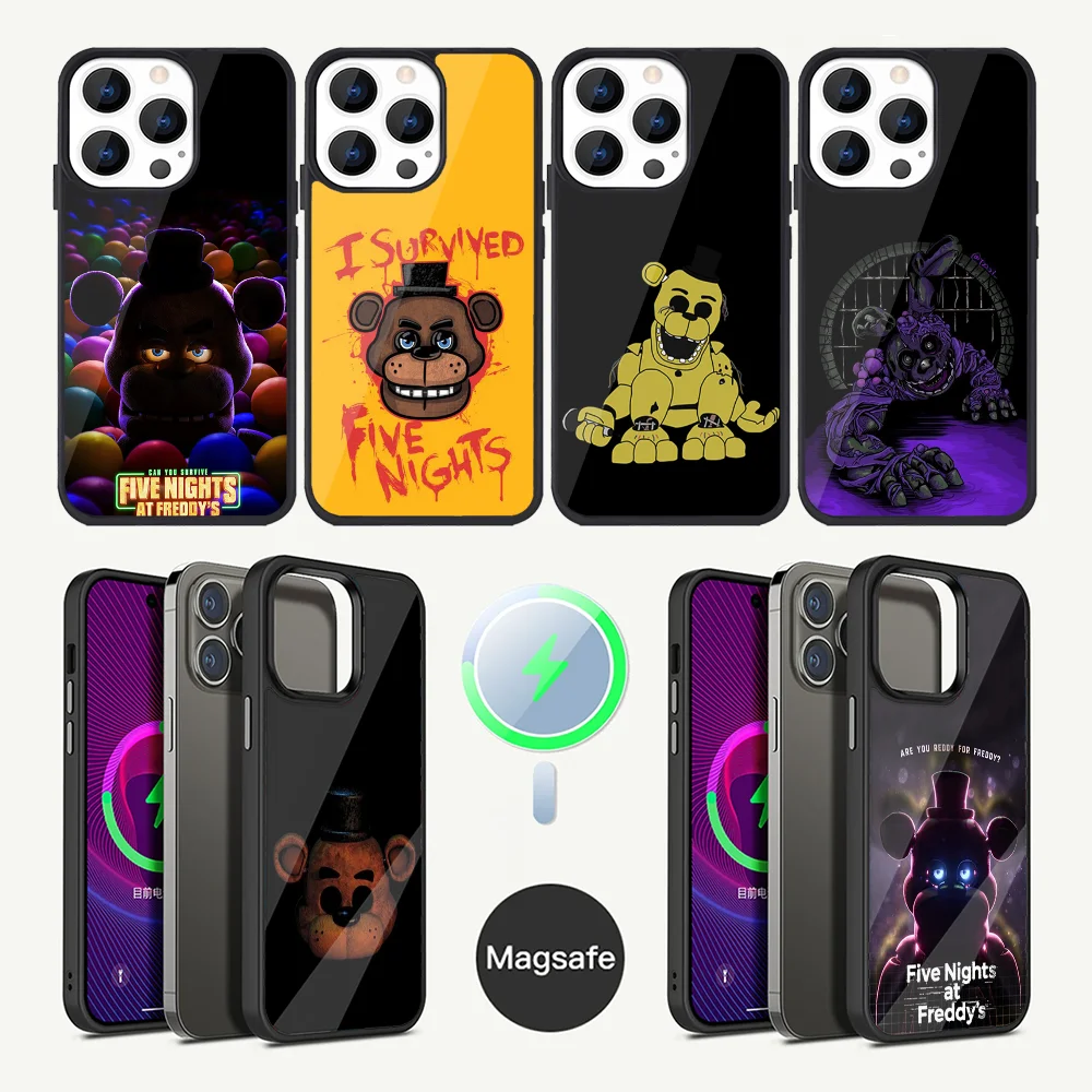 F-Five N-Nights at Freddys FNAF Phone Case For iPhone 15,14,13,12,11,Plus,Pro,Max Mini Magsafe Magnetic Wireless Charging