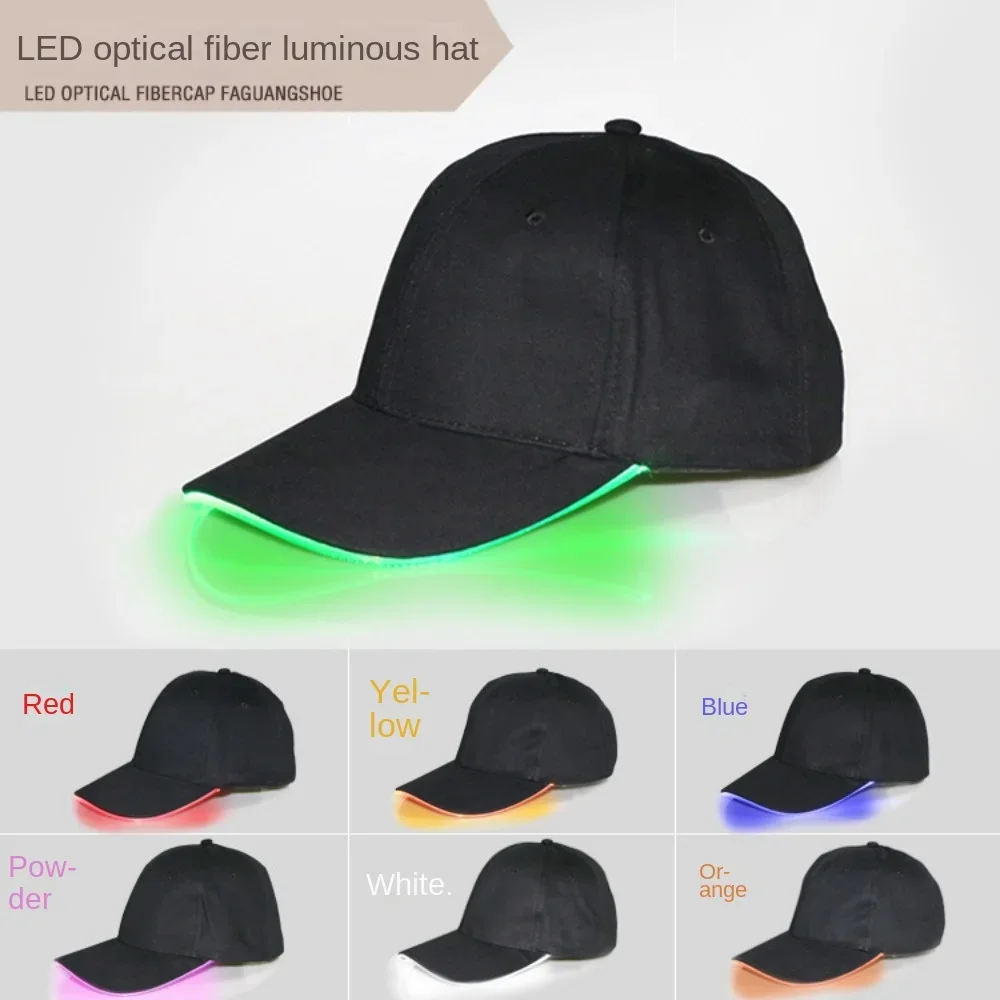 Trendy Light Up Glowing  Hat LED Luminous Hip Hop Rap Cap DJ Dance NightClub Bar Party Props Neon Hiphop Hat Supplies