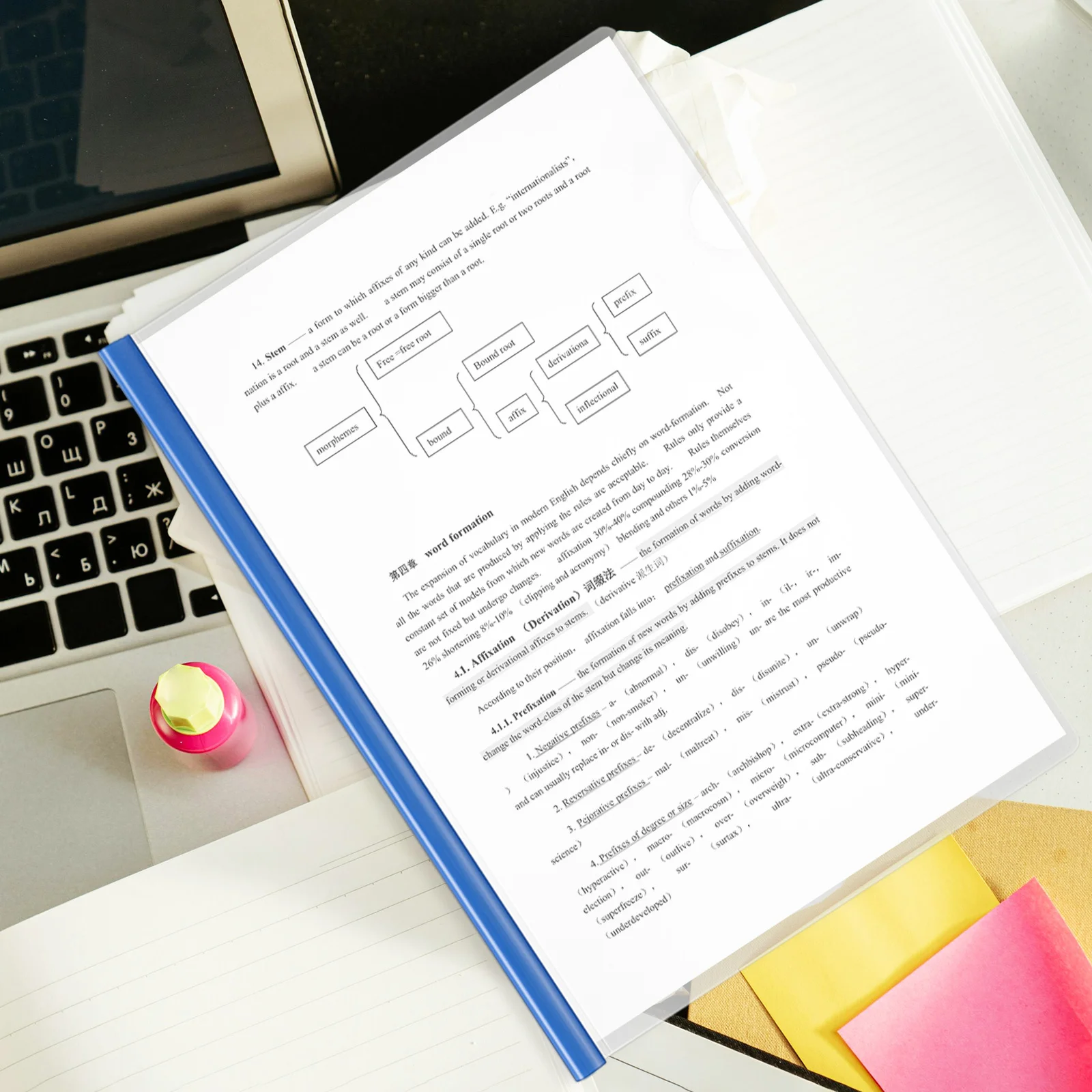 10 قطع من مجلدات الموثق الشريحة - منظم المستندات البلاستيكية مقاس A4 بسعة 60 ورقة، غطاء تقرير شفاف للمكتب #4