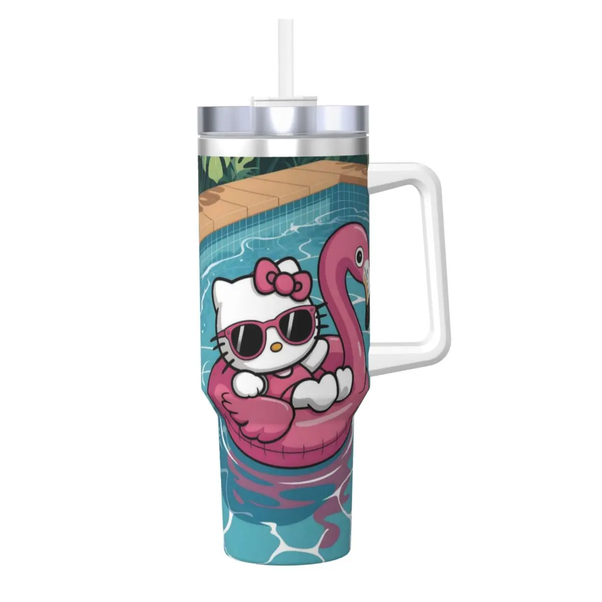 

Stainless Steel Tumbler Super Cute Hello Kitty Summer Coffee Mug Insulated Cold and Hot Mugs Cup Camping Custom DIY Water Bottle