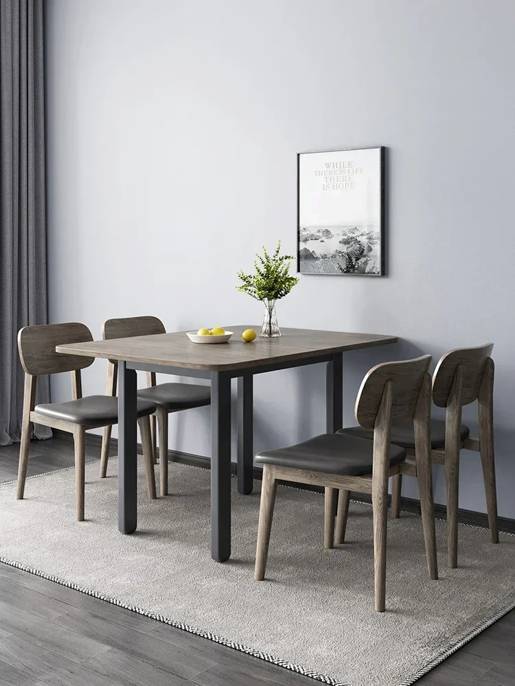 Y Folding Dining Table Household Small Apartment Modern Simple Multi-Functional Unique Small Retractable  Deformation Dining Tab