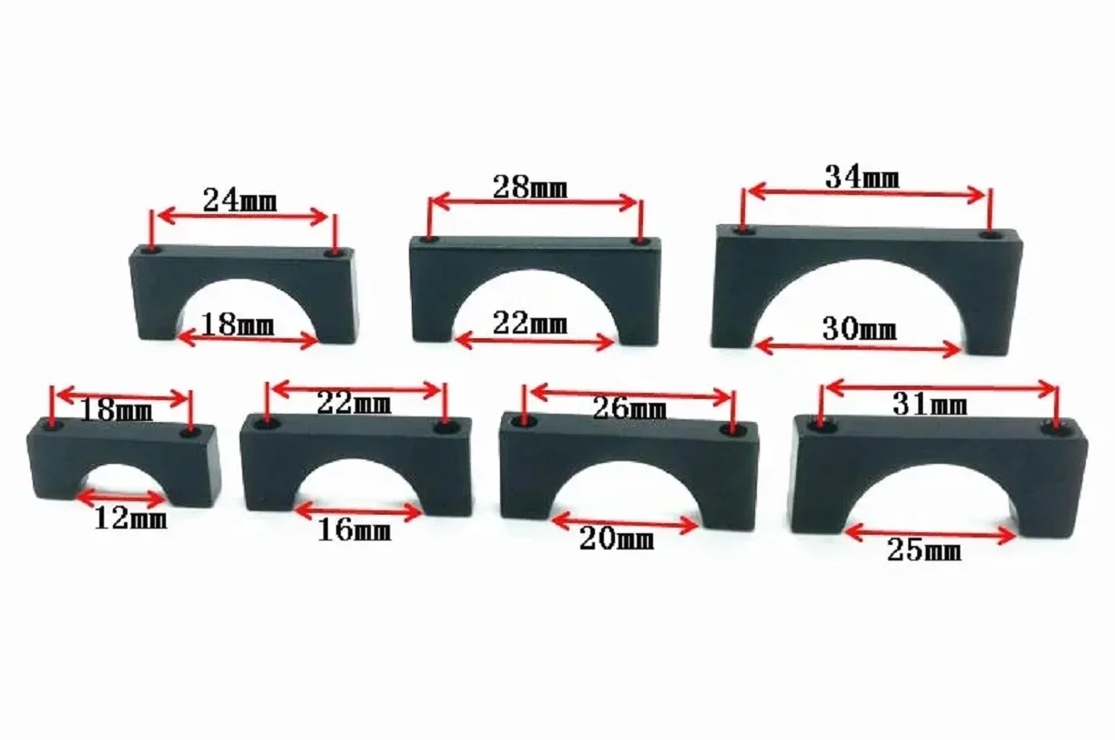 10 Stuks Aluminium 20Mm 22Mm 25Mm 28Mm 30Mm 35Mm 40Mm Buisklem tubing Clip Carbon Buis Voor Plant Uav Drone