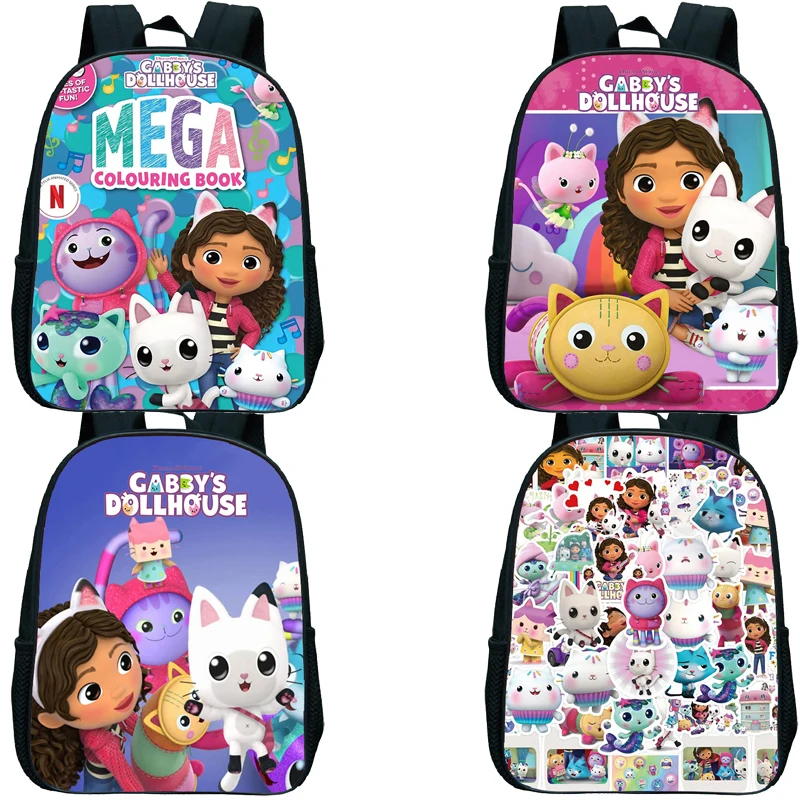 

Gabby's Dollhouse Kindergarten Backpacks Gabby Cat Printed Schoolbag Cartoon Kids Backpack Girls Boys School Bags Small Rusksack