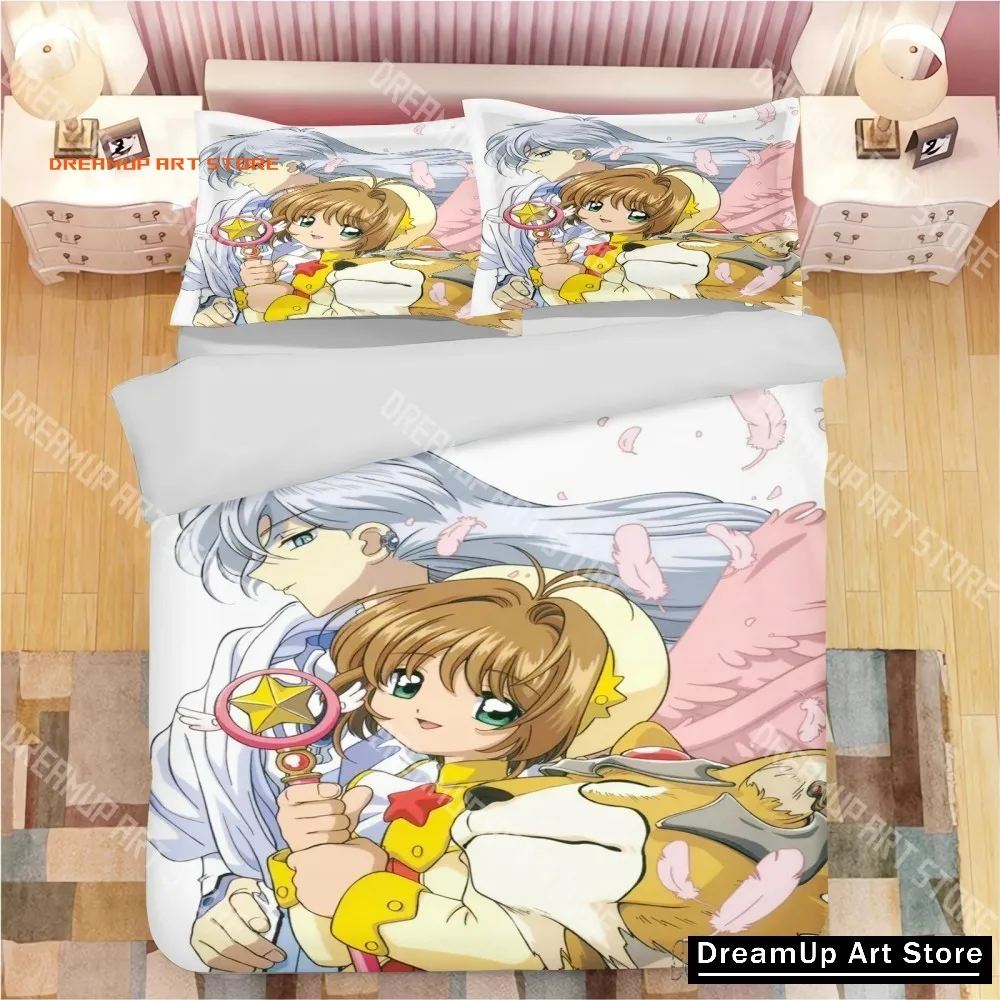 2026 Anime Cardcaptor Sakura Love Child Duvet Cover Set HD Comforter Cover Bedclothes For Kids Bedding Sets Bedroom Decor