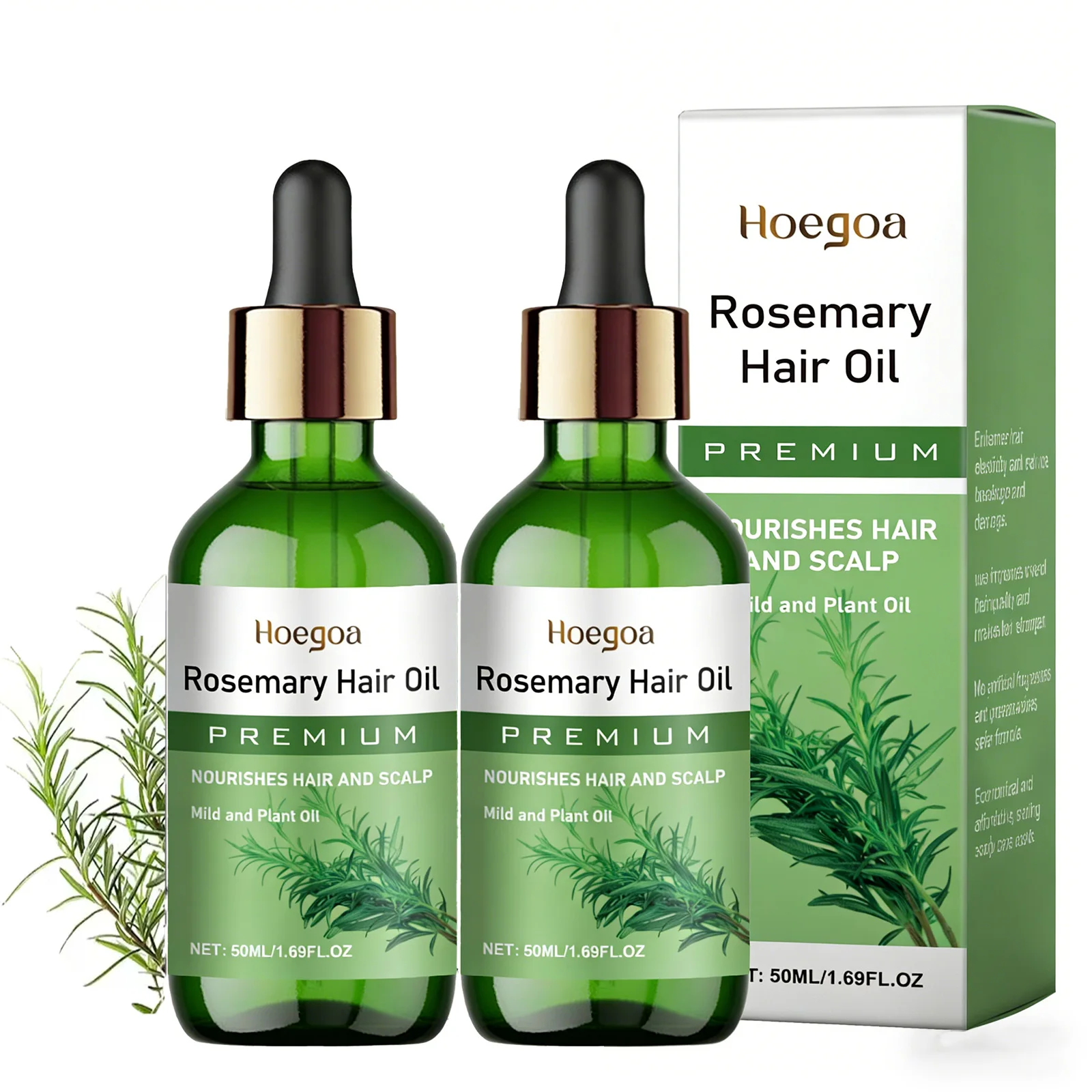 Aceite esencial de romero para el cabello, tratamiento fortalecedor del cuero cabelludo y del cabello para adelgazar el cabello, nutre el cabello seco y repara las puntas abiertas