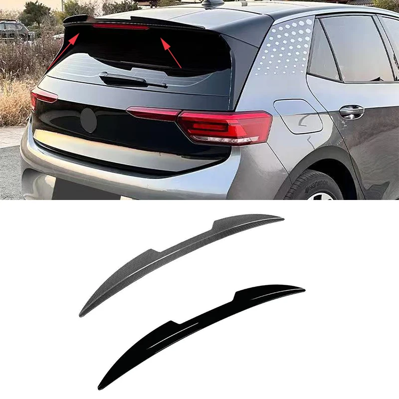 

АВТОМОБИЛЬНЫЕ аксессуары для Volkswagen ID.3 ID3 2020 2021 2022 2023 2024 2025 черный углеродное волокно задняя дверь хвост багажник спойлер крыло губа