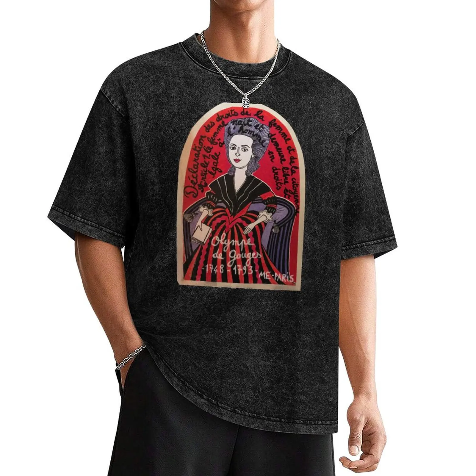 Olympe de Gouges street art T-Shirt topping vintage t shirts vintage funny gifts tshirts for men