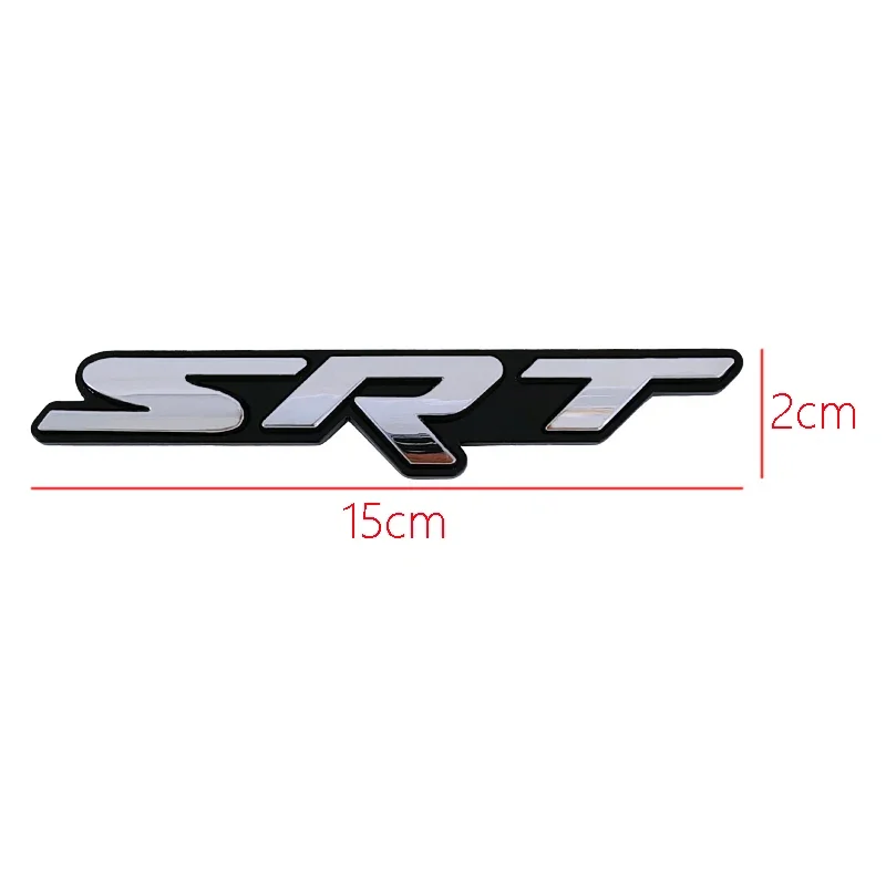 Emblema 3D Cromado para Parrilla Delantera de Coche SRT, Letras para Dodge Challenger Charger Durango SRT Hellcat, Decoración Antióxido