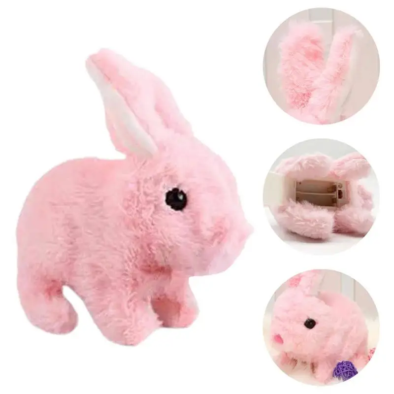 Bunny Toys giocattoli interattivi educativi i coniglietti possono camminare e parlare, peluche pasquale coniglietto farcito giocattolo educativo coniglio che cammina