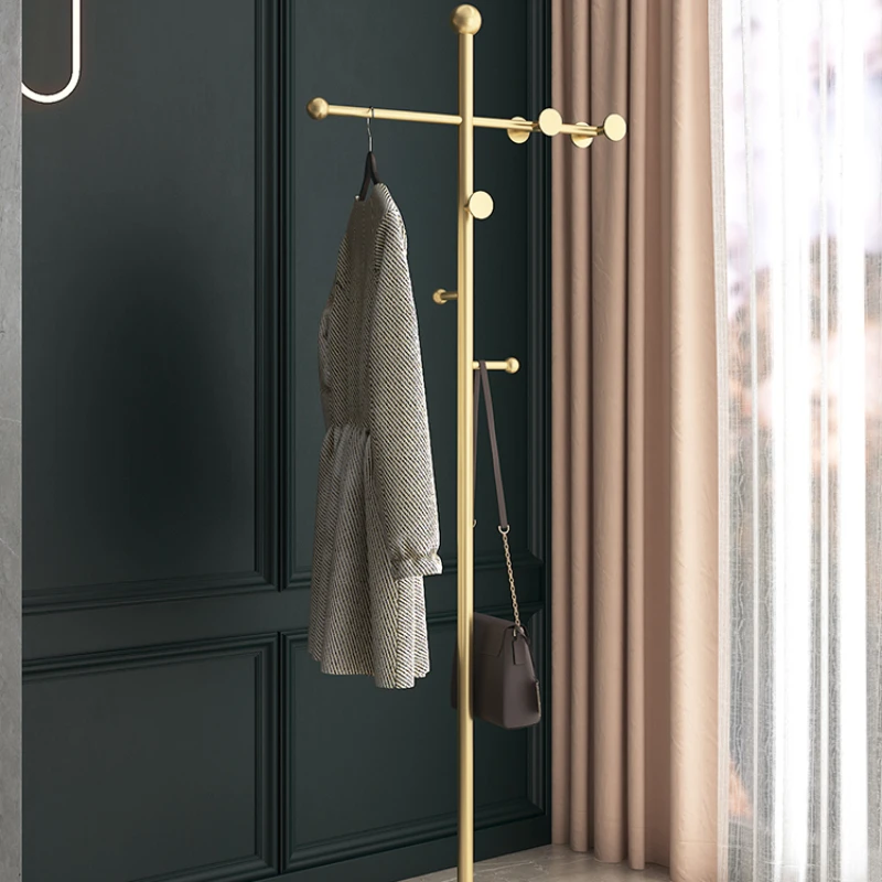 

Small size multifunctional clothes and hats rack, home creativity, Nordic modern floor stand, metal marble simple hanging rack