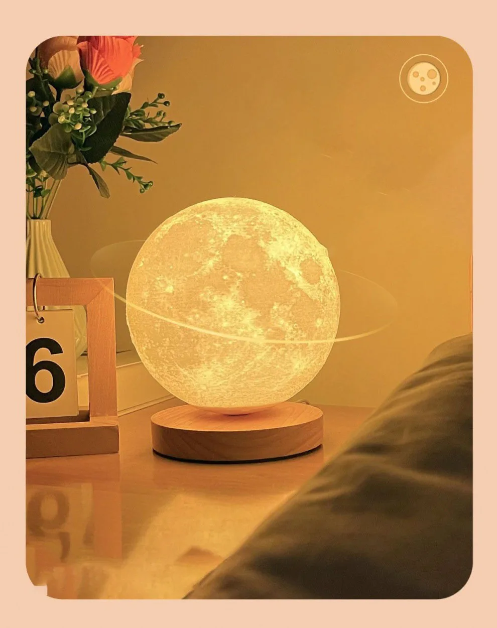 10-20CM Tri Color Non Rotatable Moon Light Moon Planet Starry Sky Light Bedroom Light Bedhead Atmosphere Light Tab