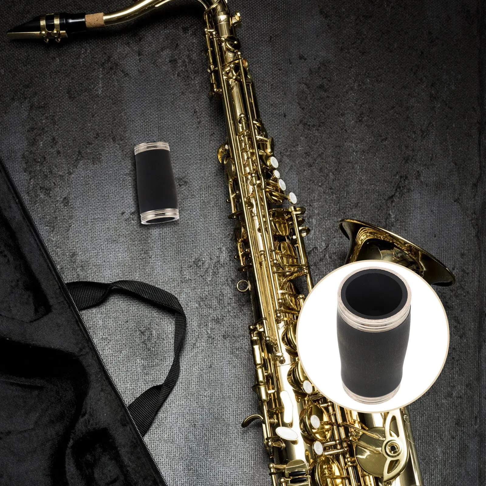 Clarinet Barrel 62Mm Black Lightweight Woodwind Instrument Tube Replacement Accessory Pitch Tuning Pipe Part Pipe Section