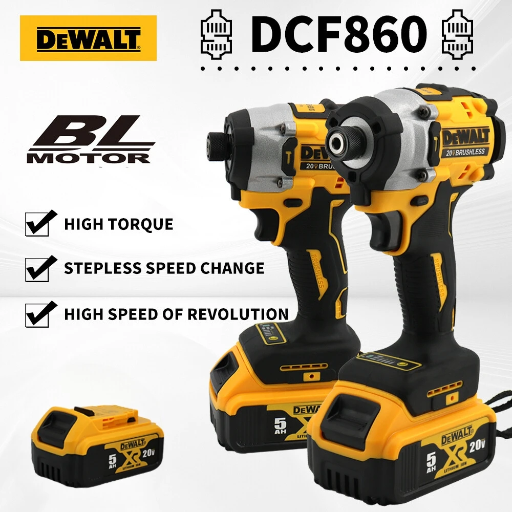 DEWALT DCF860 20V MAX agli ioni di litio ricaricabile multifunzionale senza spazzole trapano elettrico utensile elettr 282Nm 20V