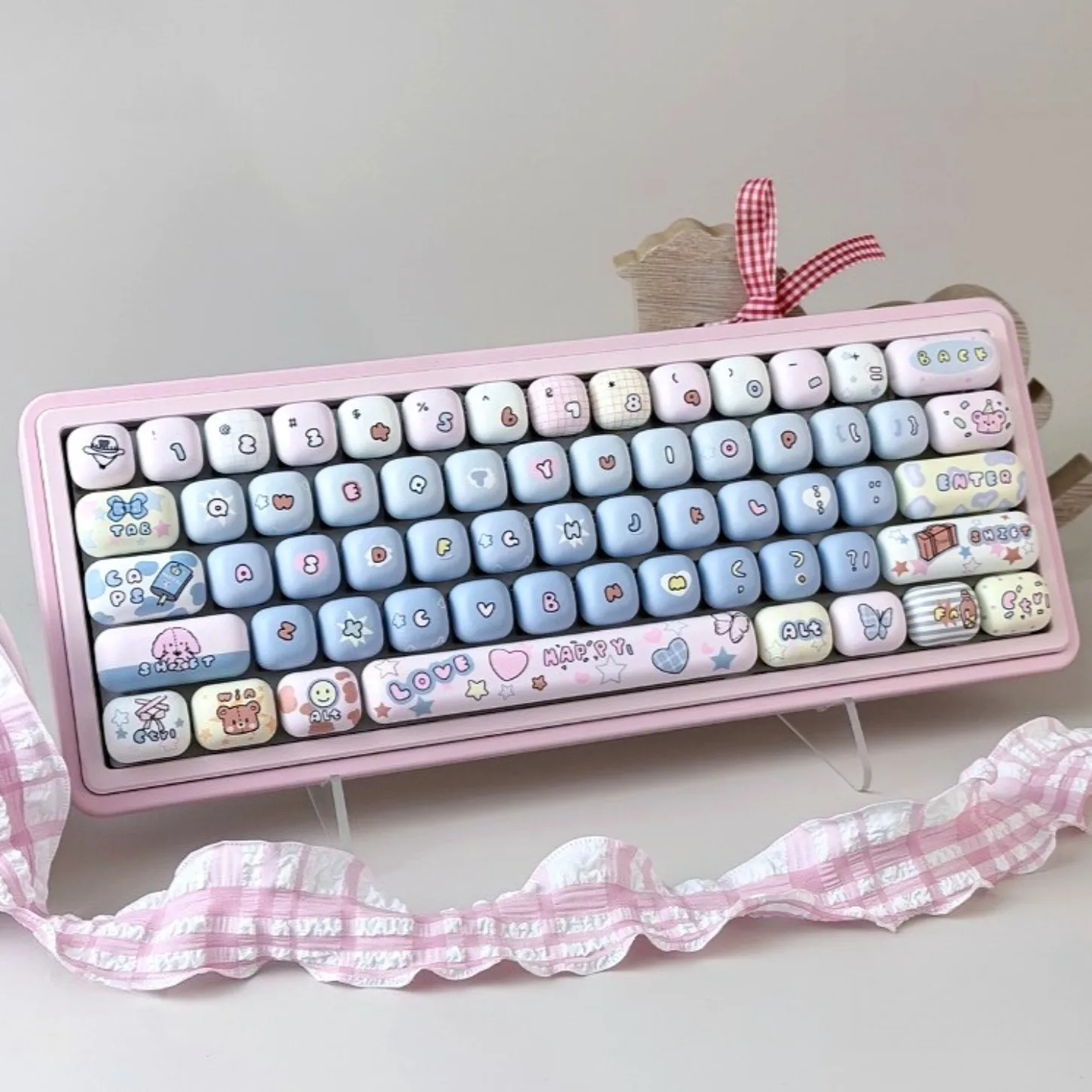 

MOG Round Height Keycap Toy House Pattern Cute Keycap 130+keys Suitable for 60/64/84/98/104/108 Keyboards