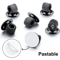 5PCS Spring-loaded Pen Insert Multifunctional Pen Clip Pen Holder Clips Steel Pen Holder Self Adhesive Pen Clips