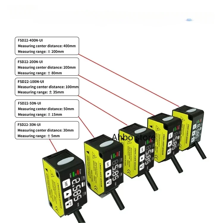 FSD22-50N-UI high precision l aser displacement range sensor analog 4~20 mA 0-5 V