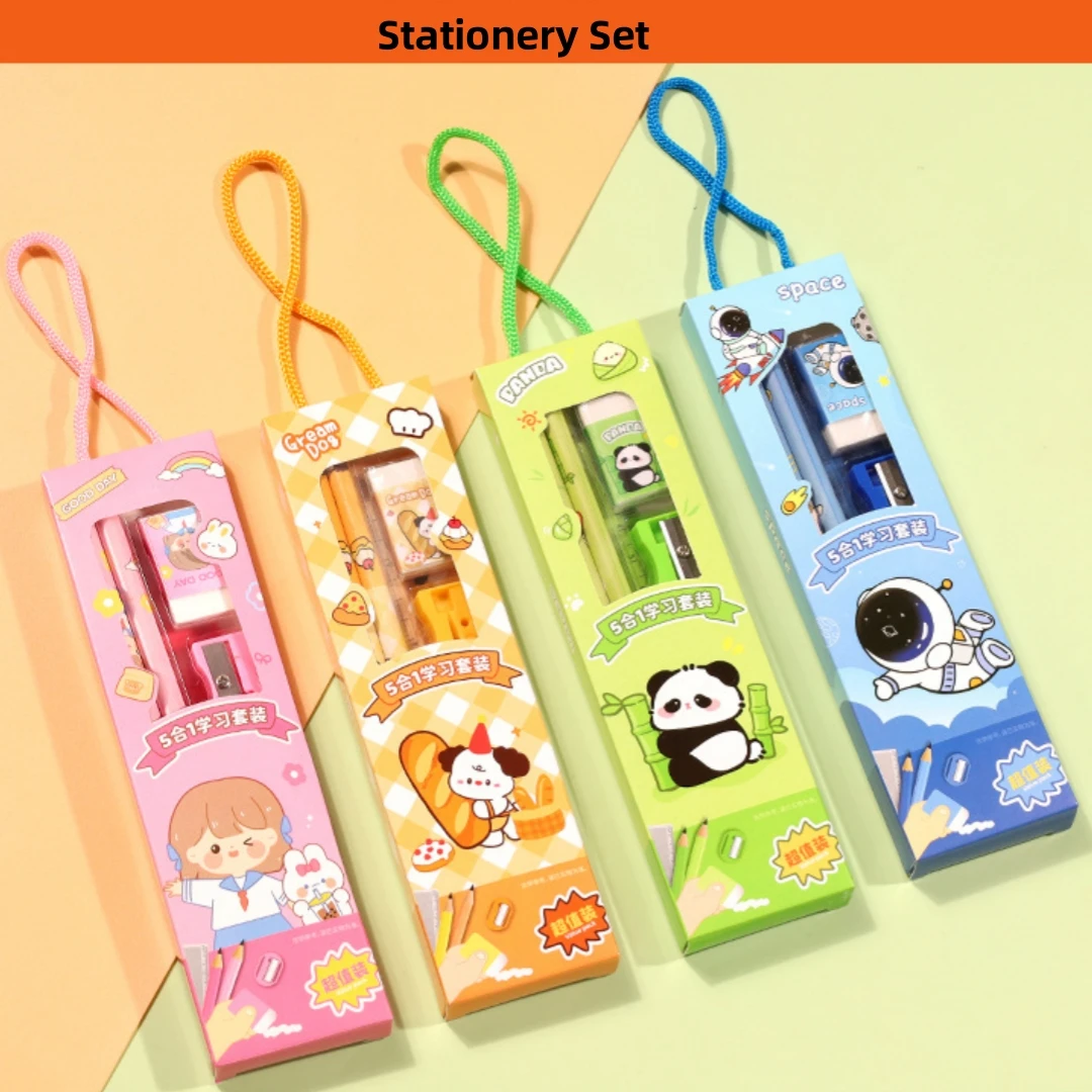 مجموعة أدوات مكتبية إبداعية مجموعة أدوات مكتبية أساسية للرسم والكتابة مجموعة أقلام رصاص وممحاة مدمجة للهدايا