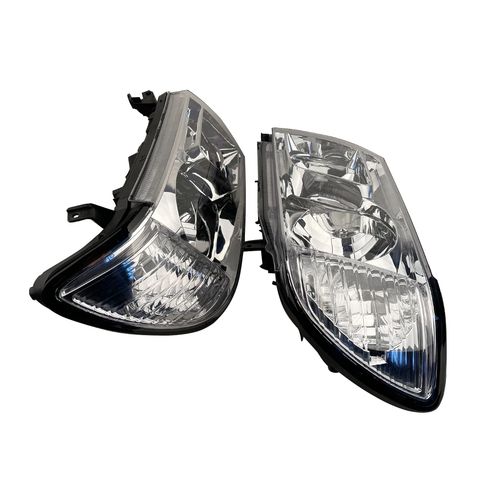 Car Crystal Headlight For Toyota Land Cruiser FJ100 Uzj100 Automobile A Pair Headlamp 2003 2004 2005 2006 White Black