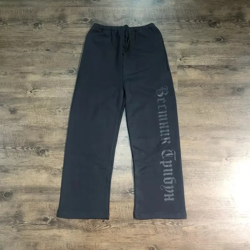 Summer Oversized Blank Version Unisex Sweatpants Hiphop Street Kanye Jogging Pants Casual Loose Men Women Season Trousers Kids view 3