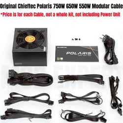 Original Chieftec Polaris Modular Power Cable, GPU PCIe 8Pin, CPU 4+4Pin, SATA Molex IDE for 750W 650W 550W GOLD Fully Modular