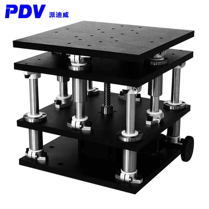 PT-SD850 manual lifting table Optical heavy duty Z-axis table Large turbine screw adjustment displacement table