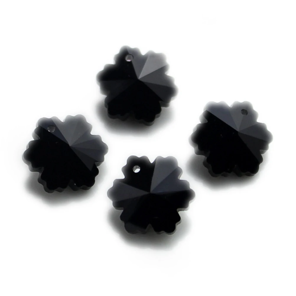 

20 Pcs Crystal Glass Snowflake Charms Single Hole Beads Jewelry Making Necklace Bracelet Christmas Decor Accessories