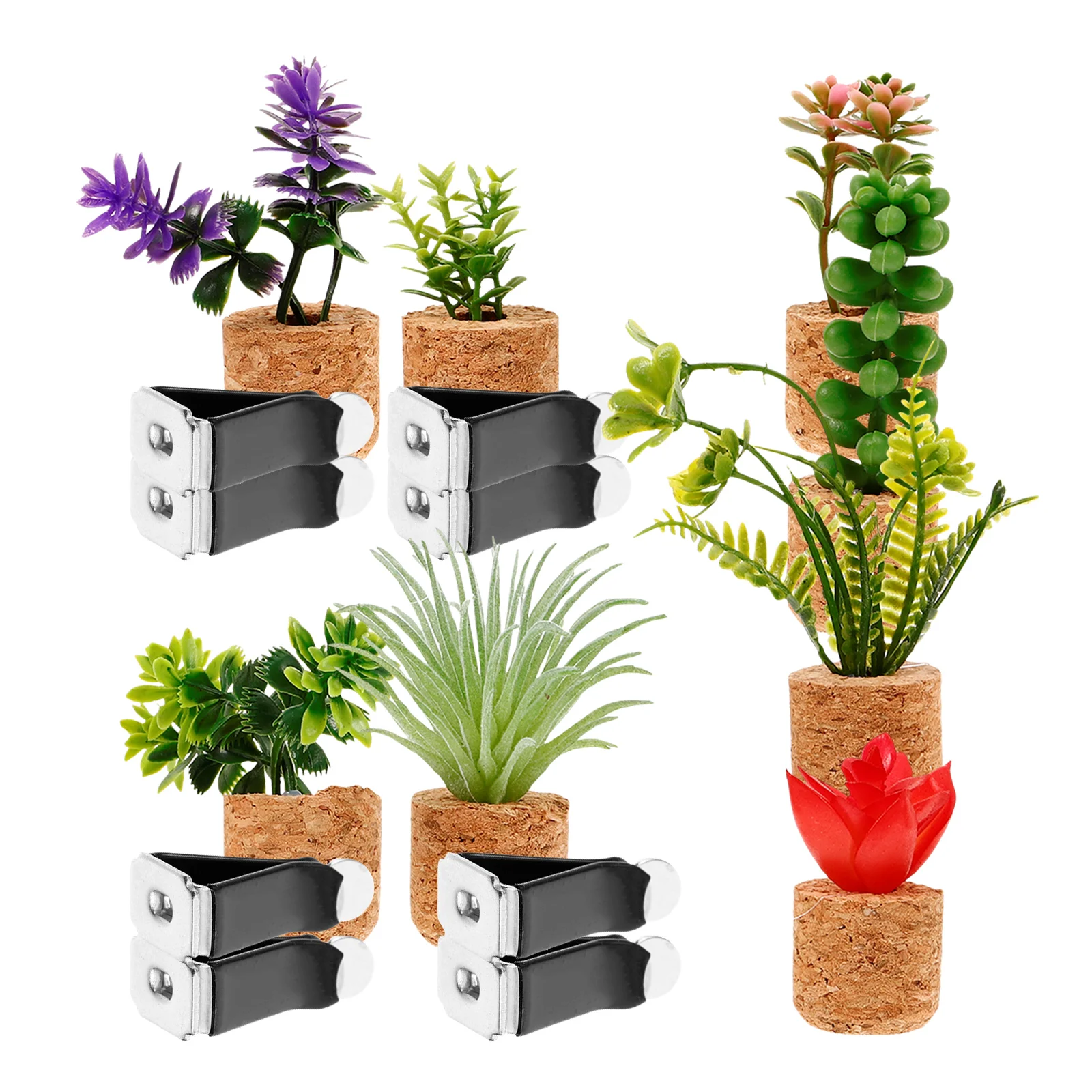 

8 Piece Plant Magnets Vibrant Fridge Decor Office Accessory Home Accessories Cork Plant Small Fridge Magnets Set