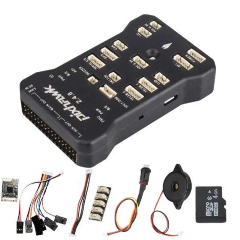 Pixhawk-Contrôleur de vol Ptage PIX 2.4.8 32 bits, pilote automatique avec interrupteur de sécurité 4G SD, buzzer PPM I2C pour accessoires quadrirotor RC