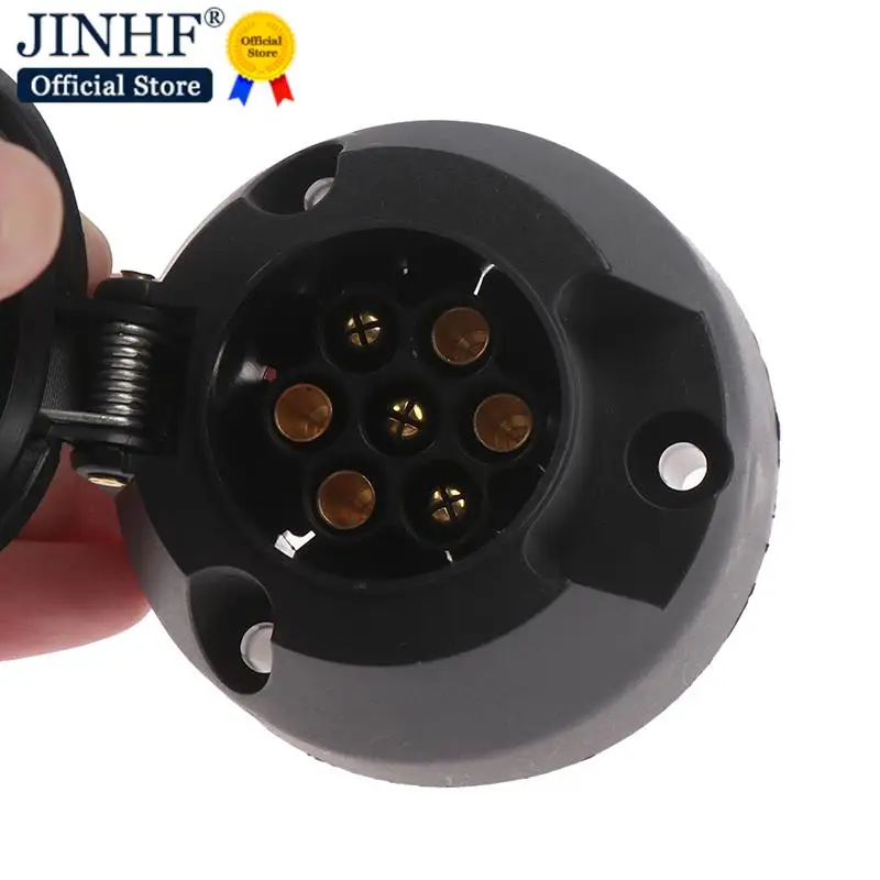 12V Towbar Towing Socket Round European standard Trailer Socket Black frosted materials Trailer Socket