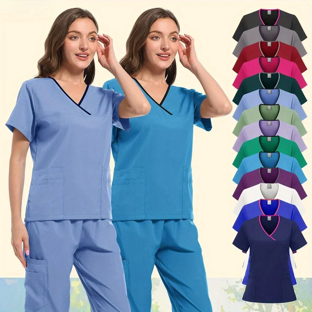 

Рабочая форма врача для мужчин и женщин, топ на молнии для аптеки и повседневные брюки