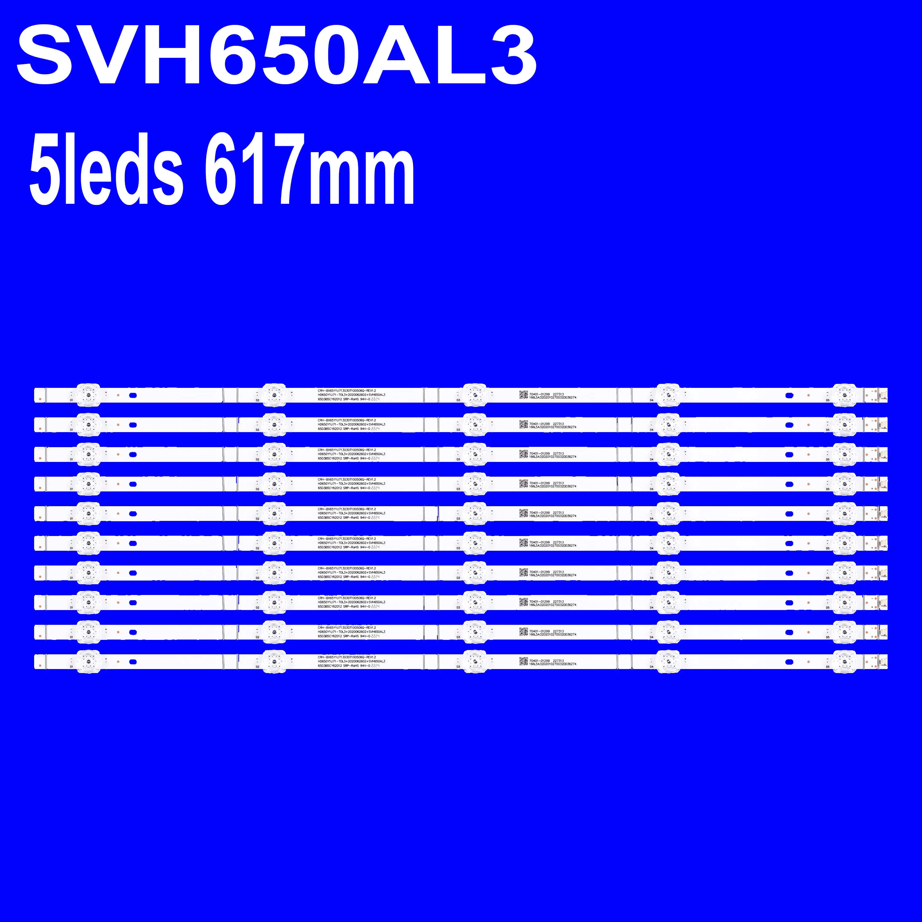 10pcs LED for HD650Y1U72-T0L9K2 T0L2 65A6KTUK 65E7HQ 65A66G 65A6B8 65E7HQTUK 65R6095G5 65R6070G 65A65H 65A6BGTUK 65A6K LB6508H