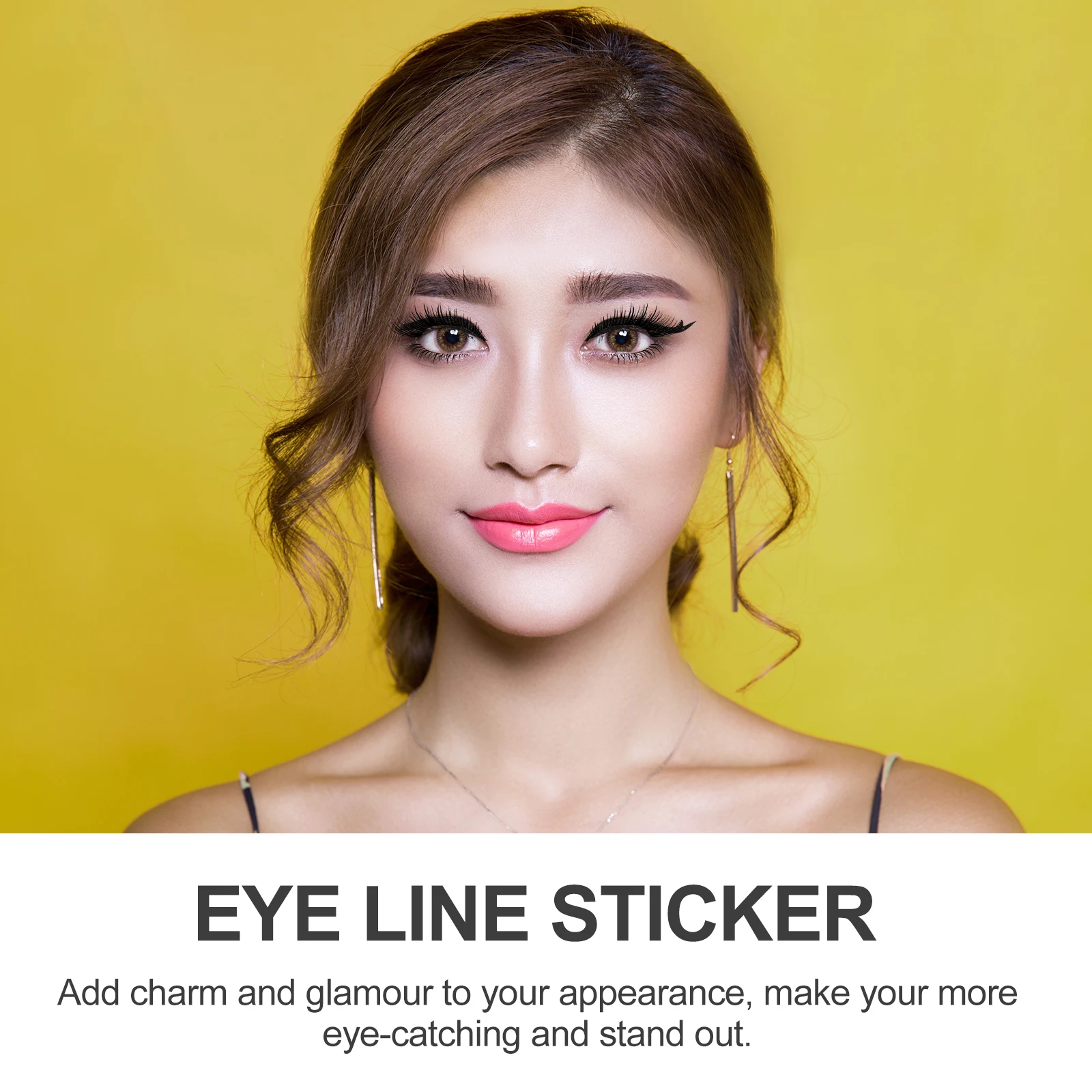 

2pcs Reusable Eye Liner Female Beauty Adhesive Eyeliner Tapes Halloween Costume Party Cosplay Face Art Decals Eye Makeup
