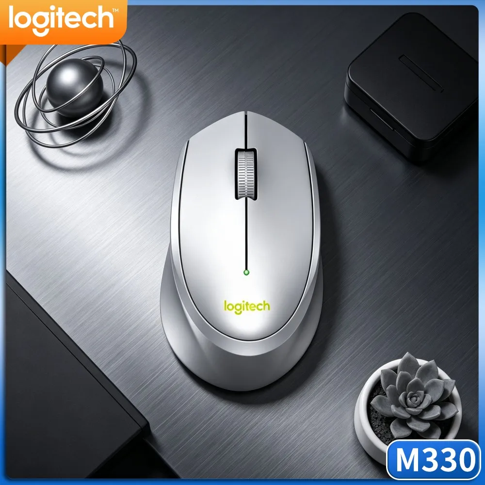 Logitech M330 Silent Wireless Mouse Reliable Tracking Performance Support Detailed Editing Work On Office Report Document File