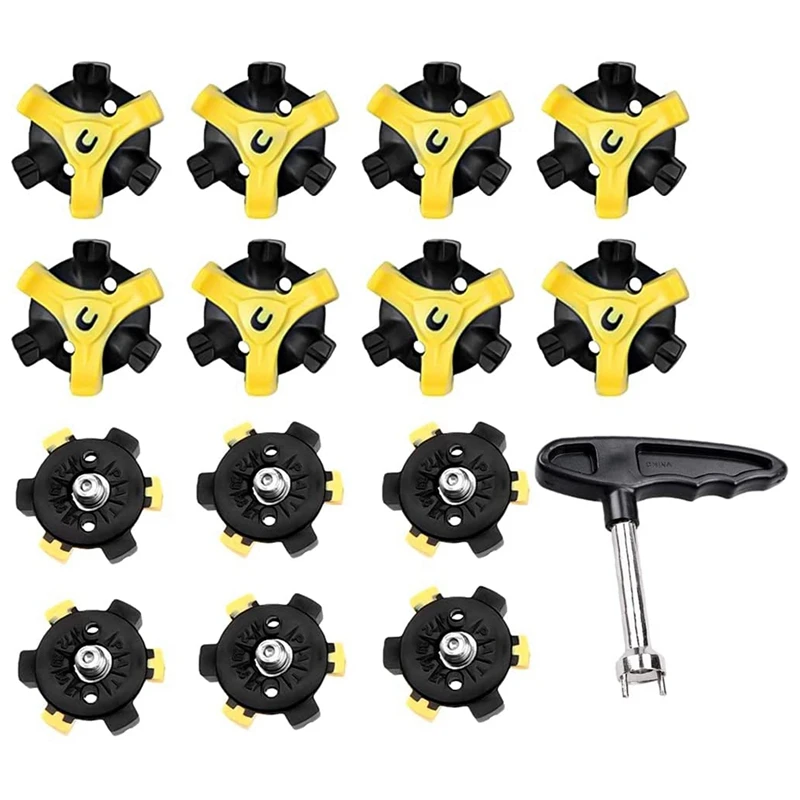 

Hot 14 Pcs Replacement For Golf Studs Anti-Slip Studs Screw Rotating Golf Studs With 1 Tool For Most Golf Shoe Models