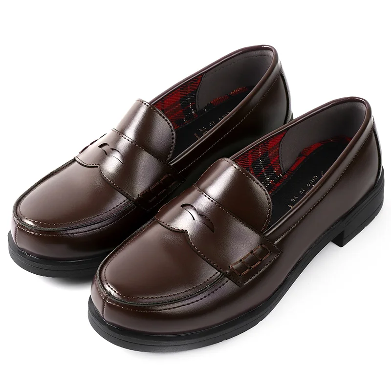 Fulujiacos Anime Japan Style Student Lolita Girl JK Shoes Women Block Heels PU Leather Loafers Casual Shoes