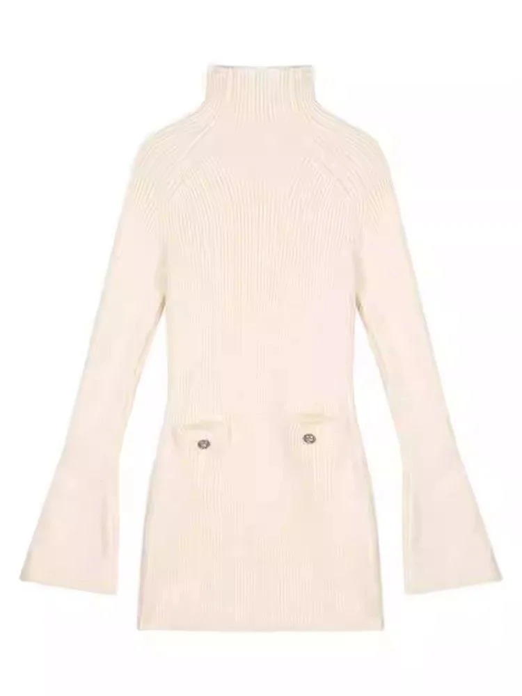 

Knee Length Pullovers Cotton Sweaters Jumpers Women Sashes Fitting Regular Holidays Ballet Chunky Moth Neck Edge Openknit Trendy